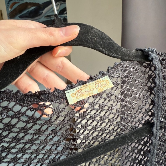 VINTAGE y2k knit crotchet sequinned shrug - Picture 5 of 5